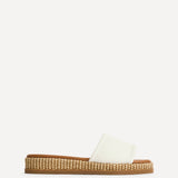 Stay White Flatform Mule Sandals