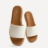 Stay White Flatform Mule Sandals