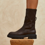 Peggy Brown Mid-Length Chelsea Boots