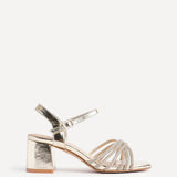 Strictly Wide Fit Gold Diamante Heels