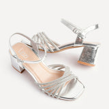 Strictly Wide Fit Silver Diamante Heels