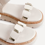 Stride Nude Flatform Sandals