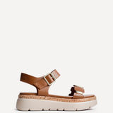 Stride Tan Flatform Sandals