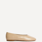 Structure Nude Faux Leather Square Toe Ballet Flats
