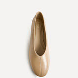Structure Nude Faux Leather Square Toe Ballet Flats
