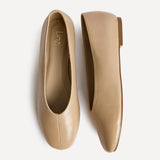 Structure Nude Faux Leather Square Toe Ballet Flats