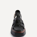 Subtract Black Gladiator Flatform Sandals