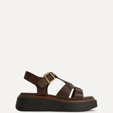 Subtract Brown Gladiator Flatform Sandals