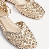 Suki Gold Woven Sandals