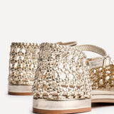 Suki Gold Woven Sandals