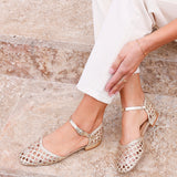 Suki Gold Woven Sandals