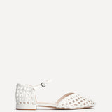 Suki White Woven Sandals