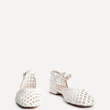 Suki White Woven Sandals