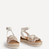 Sundown Beige Espadrille Flatform Sandals