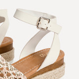 Sundown Beige Espadrille Flatform Sandals