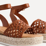 Sundown Tan Espadrille Flatform Sandals