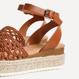 Sundown Tan Espadrille Flatform Sandals