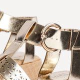 Sunkissed Gold Gladiator Flatform Sandals