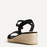 Sunrise Black Espadrille Flatform Sandals