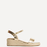 Sunrise Gold Espadrille Flatform Sandals