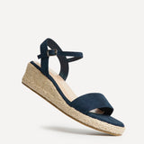 Sunrise Navy Espadrille Flatform Sandals