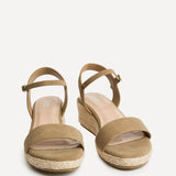 Sunrise Taupe Espadrille Flatform Sandals