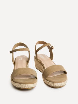 Sunrise Taupe Espadrille Flatform Sandals