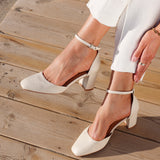 Sydney Nude Square Toe Court Heels