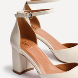 Sydney Nude Square Toe Court Heels