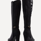 Symone Black Block Heeled Boots