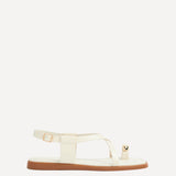 Salma Cream & Gold Flat Sandals