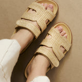 Avena Natural Flat Sandals