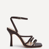 Scarlett Brown Faux Leather Strappy Heels