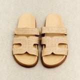 Avena Natural Flat Sandals