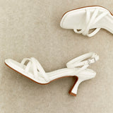 Faro White Strappy Heeled Sandals
