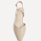 Siren Nude Faux Leather Quilted Court Heels