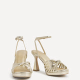 Socialite Gold Knotted Platform Heels