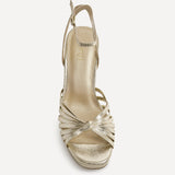 Socialite Gold Knotted Platform Heels