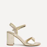 Soul Gold Faux Leather Block Heels