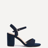 Soul Navy Faux Suede Block Heels