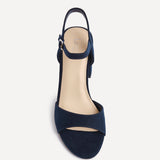 Soul Navy Faux Suede Block Heels