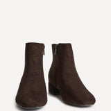 Tailored Wide Fit Brown Ankle Boots