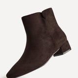 Tailored Wide Fit Brown Ankle Boots
