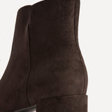Tailored Wide Fit Brown Ankle Boots