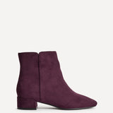 Tailored Wide Fit Burgundy Ankle Boots