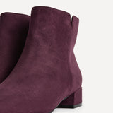 Tailored Wide Fit Burgundy Ankle Boots