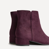 Tailored Wide Fit Burgundy Ankle Boots