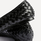 Talina Black Faux Leather Ballet Flats