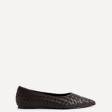 Talina Brown Faux Leather Ballet Flats