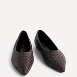 Talina Brown Faux Leather Ballet Flats